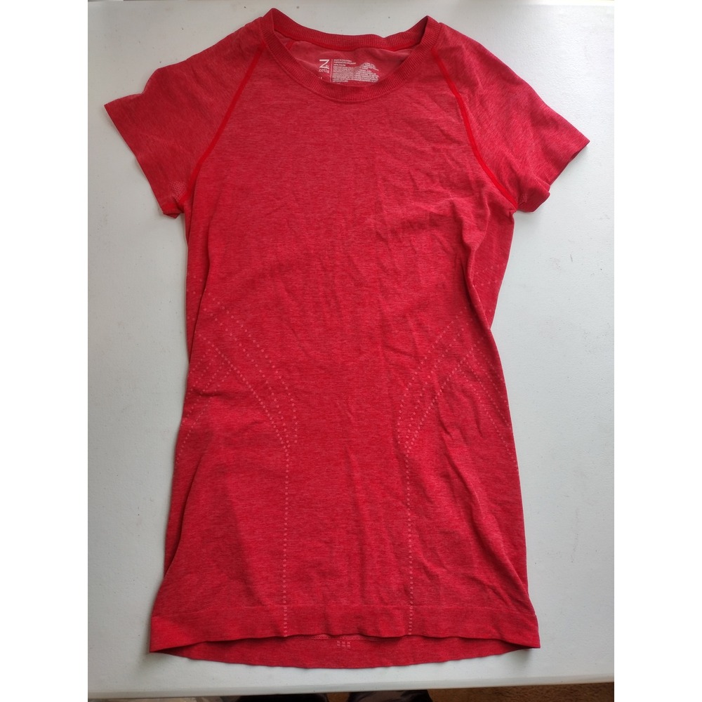 Zella by Zella Women's Red Athletic T-Shirt Short Sleeve Performance Top M